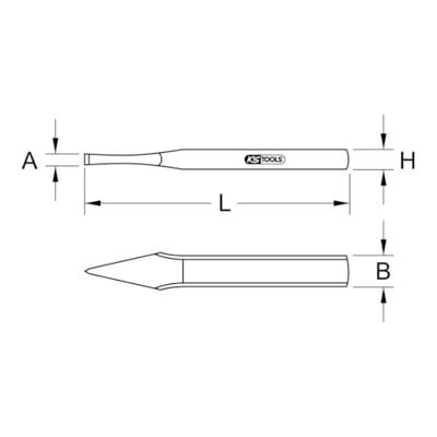 KS Tools Kruisbeitel, plat ovaal, 6x150mm 1620283