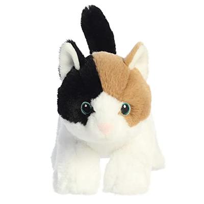 Eco Nation Pluchen knuffel - lapjeskat - 22 cm - thumbnail