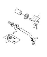Grohe Wastafelkraan Essence Inbouwkraan 18.3 cm Cool Sunrise Geborsteld - thumbnail