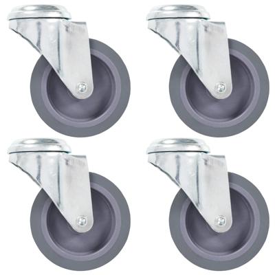 VidaXL 24 st zwenkwielen met boutgaten 75 mm
