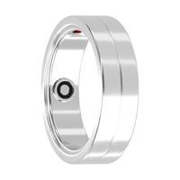Maxcom mRing | Smart Ring | Zilver Maat 6 Slaap, Hartslag en Fitness Tracking Draagbare Smartring | Compatibel met iOS/Android | 6 dagen batterijduur - thumbnail