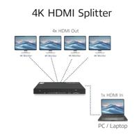 ACT 4K HDMI splitter. 1 in 4 out. EDID ondersteuning - thumbnail
