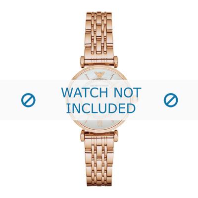 Horlogeband Armani AR1909 Staal Rosé 14mm