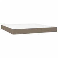 Boxspring met matras stof taupe 160x200 cm - thumbnail