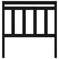 Hoofdbord 81x4x100 cm massief grenenhout zwart - thumbnail