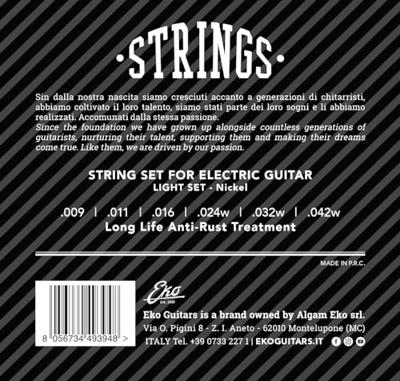 EKO EL0942XL snarenset voor elektrische gitaar (09-42)