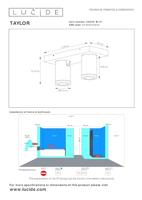 Lucide TAYLOR - Plafondspot Badkamer - LED Dim to warm - GU10 - 2x5W 2200K/3000K - IP44 - Wit - thumbnail