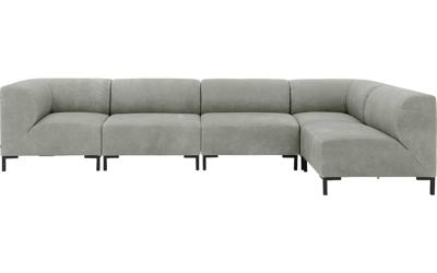 Goossens Excellent Hoekbank Marshall groen, leer, 1,5-zits, urban industrieel