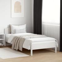 Bedframe zonder matras massief grenenhout wit 140x200 cm - thumbnail