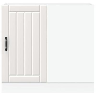 Spoelbakonderkast Lucca bewerkt hout wit Spoelbakonderkast Lucca bewerkt hout wit