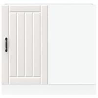 Spoelbakonderkast Lucca bewerkt hout wit - thumbnail