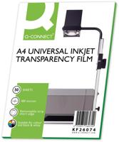 Q-CONNECT overhead transparanten voor inkjetprinter, ft A4, pak van 50 vel - thumbnail