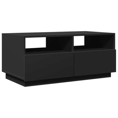 Salontafel met LED-verlichting 90x49x40 cm zwart Salontafel met LED-verlichting 90x49x40 cm zwart