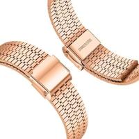 By Qubix - Metalen bandje - Rosé goud - Compatible met Apple watch 38mm / 40mm / 41mm / 42mm - Compatible Apple watch bandjes - thumbnail