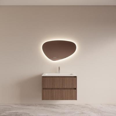 Nisdeur Sanivo Nova Soft Close 100x200 cm Geborsteld Messing Goud Helder Nano 8 mm