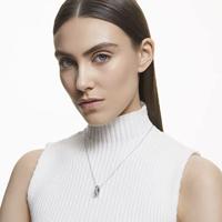 Swarovski 5643754 Ketting Exalta zilverkleurig-aquamarijnblauw 42-47 cm - thumbnail