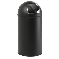 EKO afvalbak met drukdeksel 40 l matzwart - thumbnail
