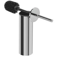 Geesa Nemox closetborstelhouder vrijstaand zwarte borstel Chroom - thumbnail