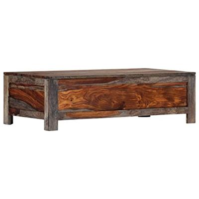Salontafel 100x55x30 cm massief sheeshamhout grijs Salontafel 100x55x30 cm massief sheeshamhout grijs