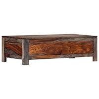 Salontafel 100x55x30 cm massief sheeshamhout grijs - thumbnail