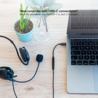 Adapter USB-C naar Jack 3.5 mm NANOCABLE 10.24.1205 11 cm Zwart - thumbnail