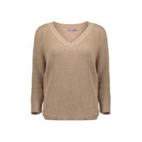 Geisha ribgebreide trui zand - thumbnail