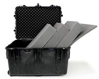 Peli 1660 Onverwoestbare Transport Koffer Met Uitschuifbaar Handvat En Wielen, Ip67 Water- En Stofdicht, Capaciteit: 160L, Gemaakt In Duitsland, Met Aanpasbaar Plukschuim, Kleur: Zwart - thumbnail