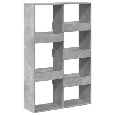 Boekenkast 100x33x175 cm bewerkt hout betongrijs