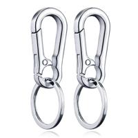 Sleutelhanger Zilveren Karabijnhaak - Set van 2 stuks - thumbnail