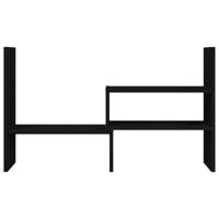 VidaXL Monitorstandaard (39-72)x17x43 cm massief grenenhout zwart - thumbnail