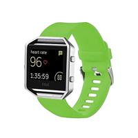 By Qubix - Compatible met Fitbit Blaze sport horloge band/siliconen alleen voor Compatible met Fitbit Blaze - Groen - Compatible fitbit bandje - thumbnail