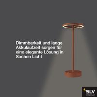 SLV Buiten tafellampVinolina One roest - oplaadbaar - 1007358 - thumbnail