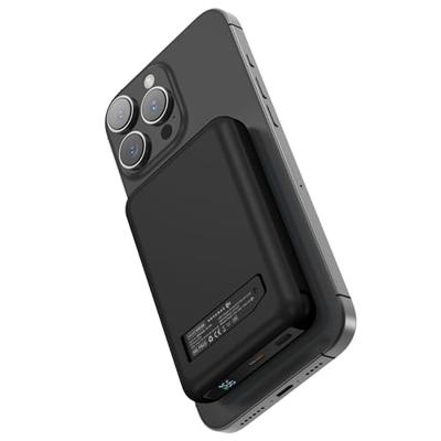 MOJOGEAR NovaMag All-in-1 Powerbank 10.000 mAh - Draadloos Qi2 & ingebouwde kabels - Zwart