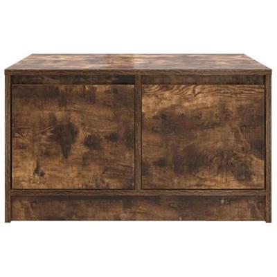 Salontafel met lades 70,5x70x40 cm gerookt eikenkleurig