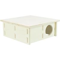 TRIXIE KNAAGDIERHUIS 4 KAMERS ONBEHANDELD HOUT NATUREL 25X25X10 CM - thumbnail