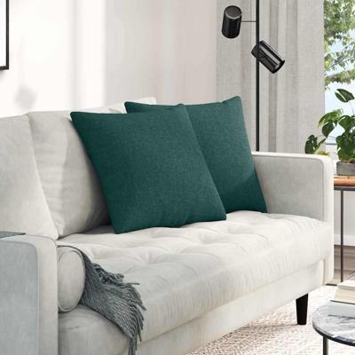 VidaXL Sofa kussens 2 pcs donkergroen 50 x 50 cm stof