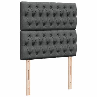 Boxspring met matras stof donkergrijs 120x200 cm - thumbnail