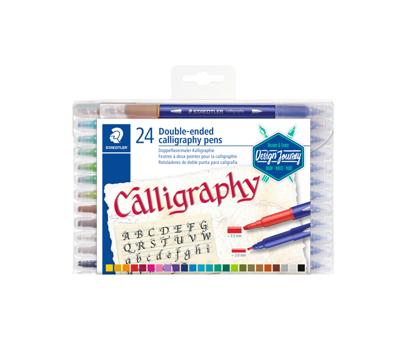 Kalligrafiepen Staedtler duo punt 2.0 en 3.5mm 24 kleuren