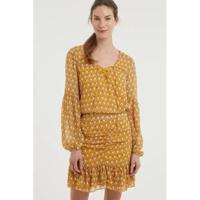 HARPER & YVE rok Roxy met all over print en volant geel - thumbnail