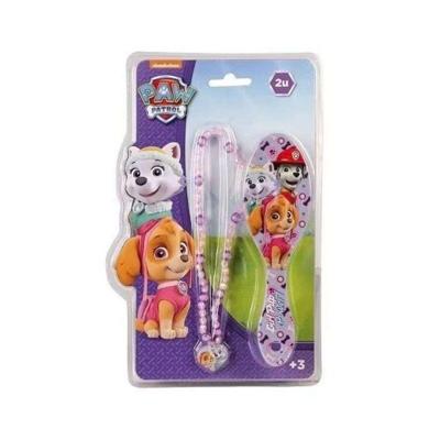 Schoonheidsset The Paw Patrol Ontwerp Borstel+Ketting Lila