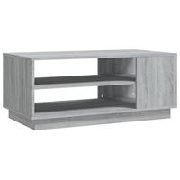 Salontafel 102x55x43 cm bewerkt hout grijs sonoma eikenkleurig - thumbnail