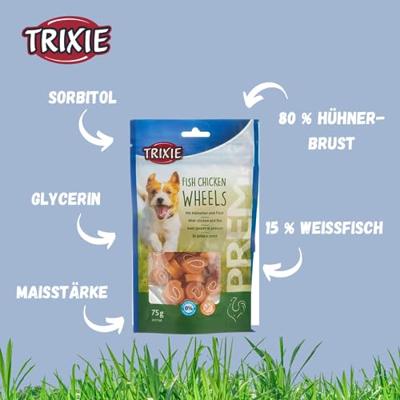 TRIXIE PREMIO FISH CHICKEN WHEELS 75 GR 6 ST