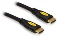 Delock 82584 HDMI-kabel HDMI Aansluitkabel HDMI-A-stekker 1 m Zwart Verdraaid, Vergulde steekcontacten, Afgeschermd (drievoudig), 4K UHD - thumbnail