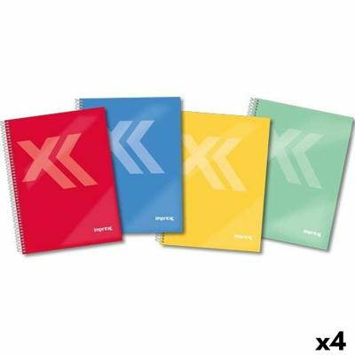 Boek over Ringen Imprex Din A4 80 Lakens (4 Stuks)