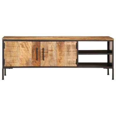 Tv-meubel 110x35x40 cm massief ruw mangohout