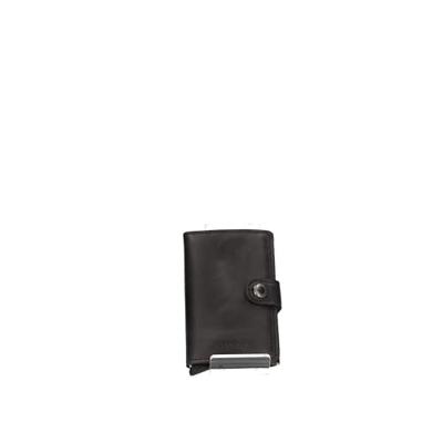 Secrid Miniwallet Vintage Portemonnee Zwart Aluminium, Leer