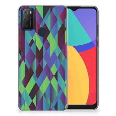 Alcatel 1S (2021) | TPU Hoesje | Abstract Green Blue Alcatel 1S (2021) | TPU Hoesje | Abstract Green Blue