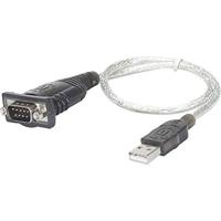 Manhattan USB naar Serial RS-232 USB A stekker/stekker, grijs, 0,45 m, Windows 2000/XP/Vista - thumbnail