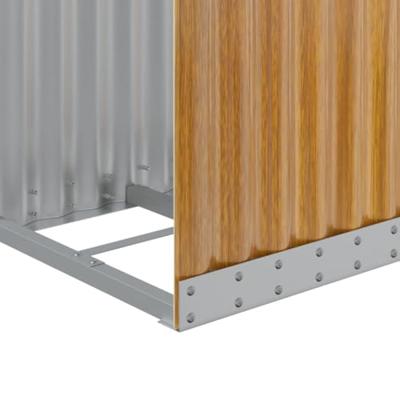 VidaXL Haardhoutopslag 40x45x170 cm gegalvaniseerd staal houtlook VidaXL Haardhoutopslag 40x45x170 cm gegalvaniseerd staal houtlook