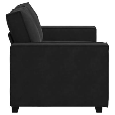 Tweezitsbank 120 cm fluweel zwart